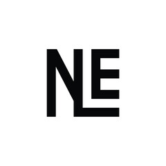 NE monogram logo design letter text name symbol monochrome logotype alphabet character simple logo