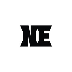 NE monogram logo design letter text name symbol monochrome logotype alphabet character simple logo