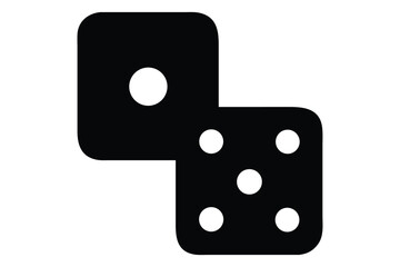 Minimalist Dice Icon - Gaming and Chance Graphic for Designs