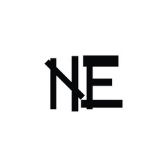 NE monogram logo design letter text name symbol monochrome logotype alphabet character simple logo