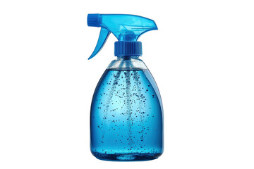 Blue spray bottle with water