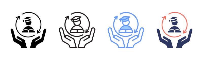 Retention icon sheet multiple style collection