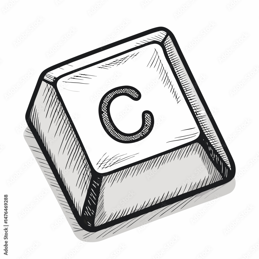 Poster create a bold, vector illustration of a single keyboard key featuring the letter 't'. include a thic