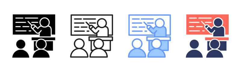 Training icon sheet multiple style collection