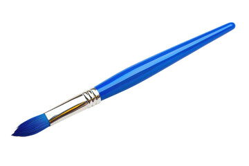A blue paint brush isolated