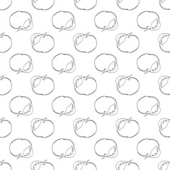 Monochrome cute pattern. Pattern for textiles in hand draw style