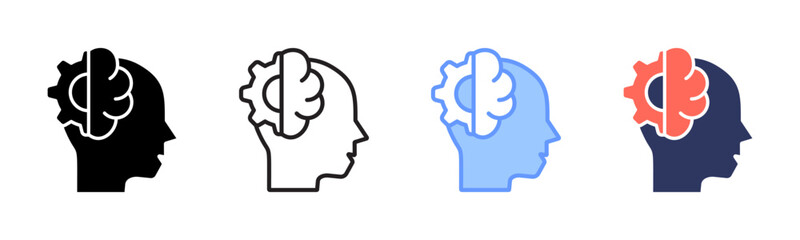Cognitive icon sheet multiple style collection