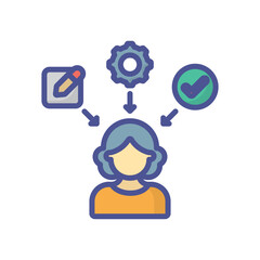 Skill development Vector icon which can easily modify or edit