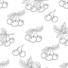 Monochrome cute pattern. Pattern for textiles in hand draw style