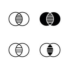 merger icon set color editable on white background