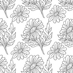 Monochrome cute pattern. Pattern for textiles in hand draw style