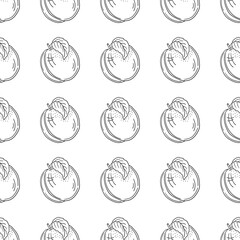 Monochrome cute pattern. Pattern for textiles in hand draw style