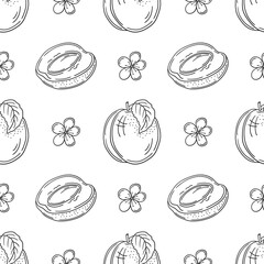 Monochrome cute pattern. Pattern for textiles in hand draw style