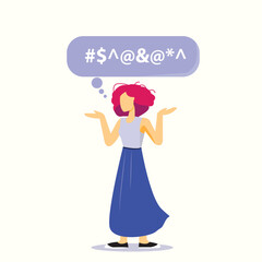 woman is confused, question icon, asking questions, making questions, for business presentations, marketing advertisements, or