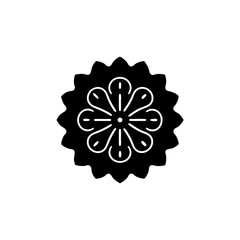 creative details Outline silhouette Centralized icon vector illustration