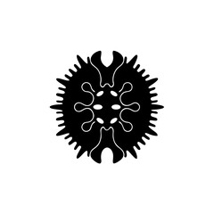 creative details Outline silhouette Centralized icon vector illustration