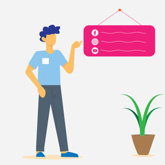 business man giving choices, choice icon, making choices, choice presentation design