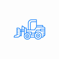 bulldozer construction machine icon sign vector