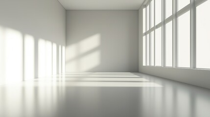 Obraz premium Minimalist office space with clean design and neutral palette, embodying simplicity and modern elegance.