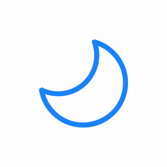 crescent moon night icon sign vector © Kamran