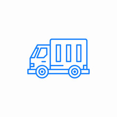 delivery cargo truck icon sign vector