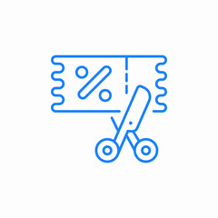discount coupon scissors icon sign vector