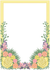 Elegant Rose Frame for Wedding Invitations, Greeting Cards, or Photo Display