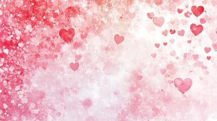 Transparent Background with Softly Falling Hearts and Bokeh