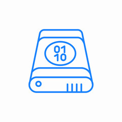 external hard drive icon sign vector