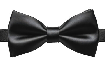 A black bow tie on black back