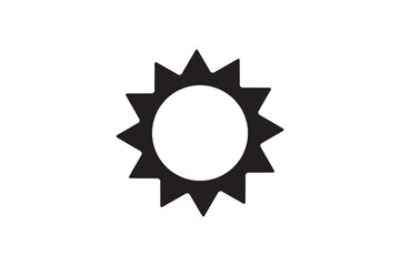 Sun UI icon, summer simple line user interface vector symbol