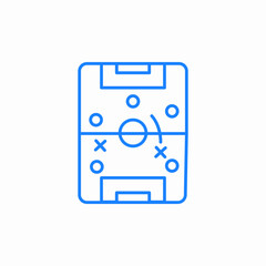 football strategy plan tactics icon sign vector