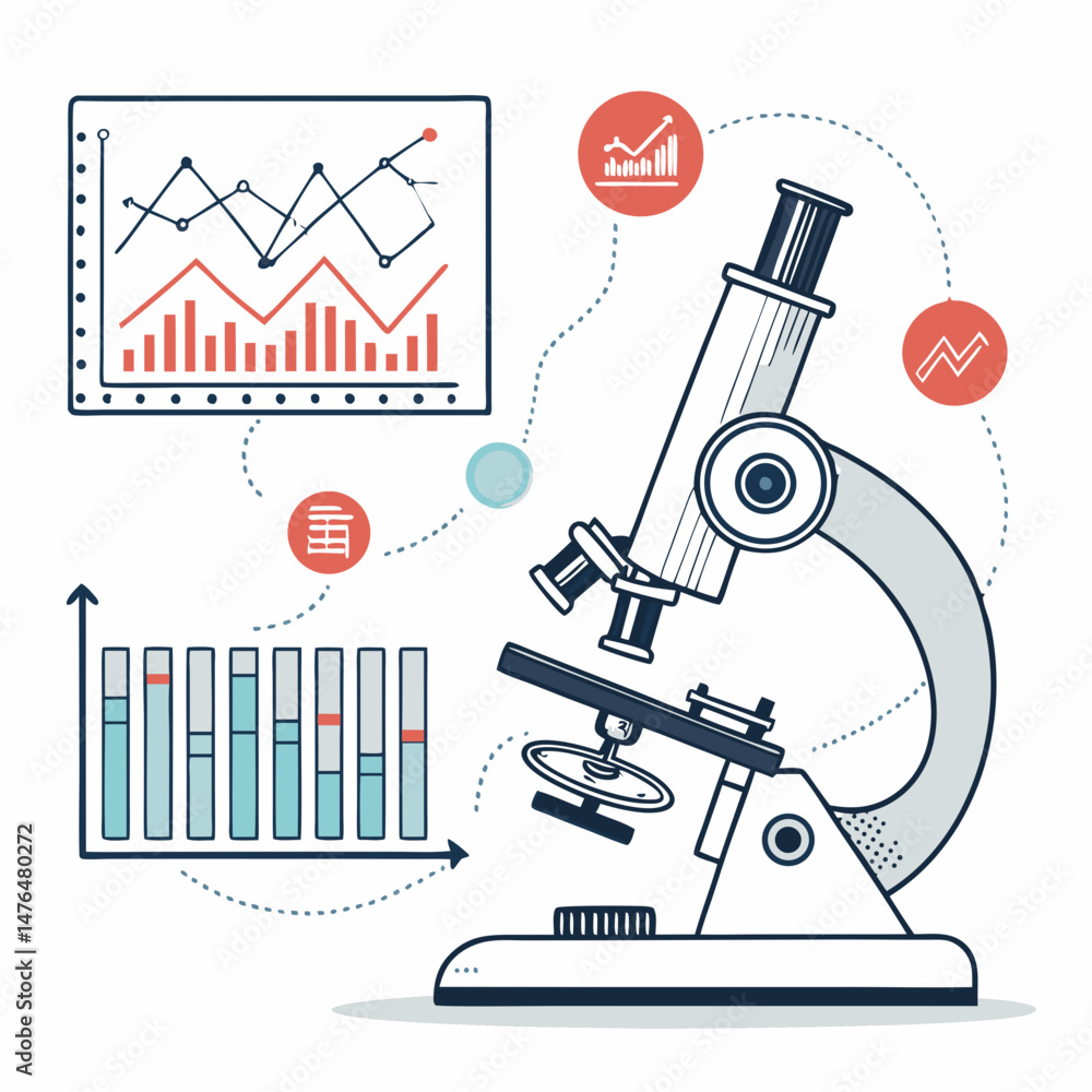Poster create a bold, vector infographic showcasing research data with strong lines and impactful visuals, 