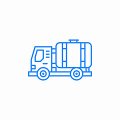 fuel tanker truck icon sign vector