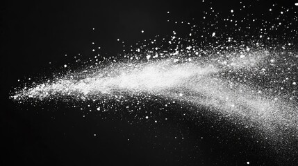 Abstract powder explosion against a dark backdrop.