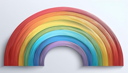 Obraz premium Colorful rainbow illustration fantasy theme cgi art bright background whimsical viewpoint