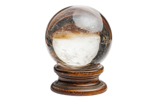A crystal ball on a stand