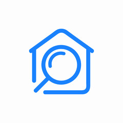 home inspection search icon sign vector