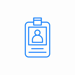 id card person info icon sign vector