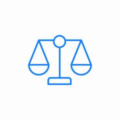 justice balance scale icon sign vector