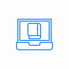 laptop closed book icon sign vector