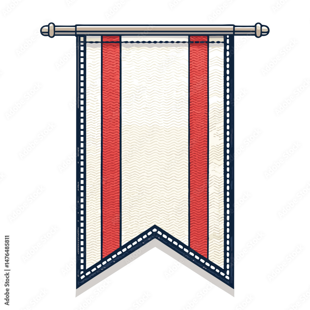 Poster create a vector illustration of a bold, straight banner with a thick stroke. design should be clean 