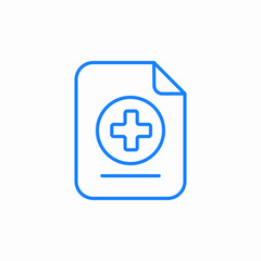 medical document icon sign vector