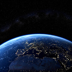 Obraz premium earth and moon
