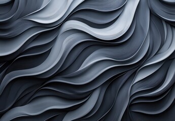 Fototapeta premium Abstract Gray Undulating Wave Pattern Background