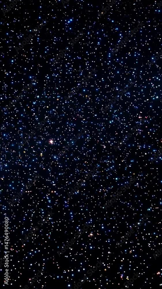 Poster galactic journey through sparkling stars in vast expansive universe animation