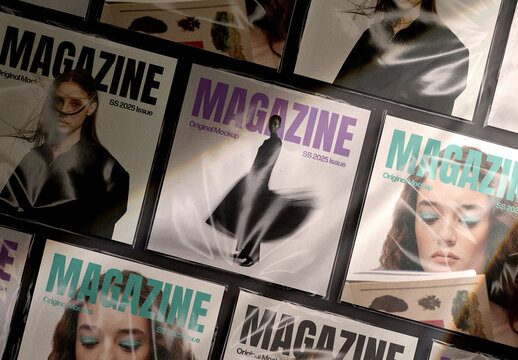 Square Magazines Mockup