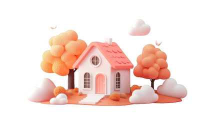 A small house held in a hand representing real estate investment and home buying