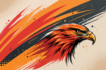 Create a vector graphic featuring dynamic, bold brush strokes in vibrant colors, showcasing various thicknesses and directions.  Emphasis on texture and energy.
