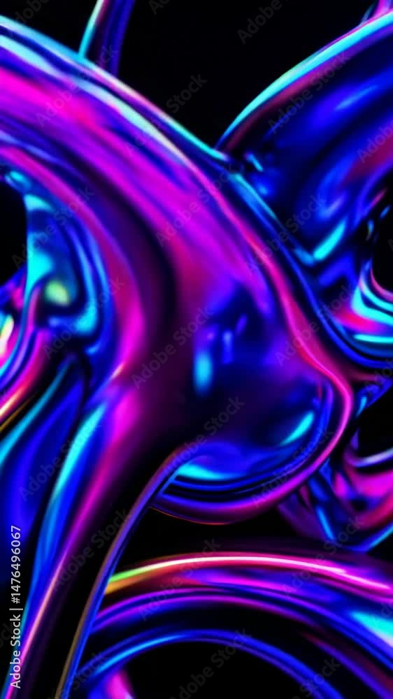 Poster mesmerizing flow of vibrant neon colors creating dynamic abstract visuals